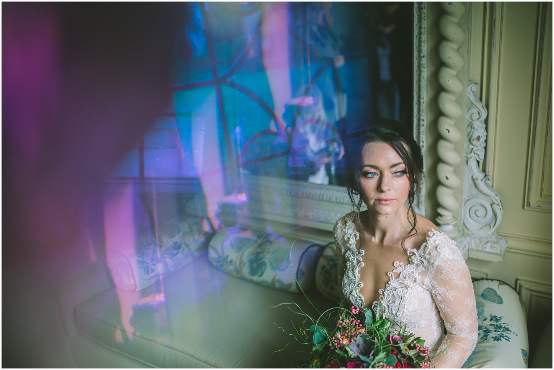 Bridal portrait with some lens flare