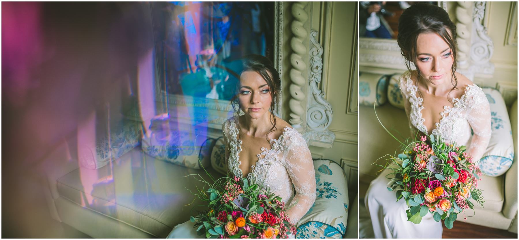 Two bridal portraits