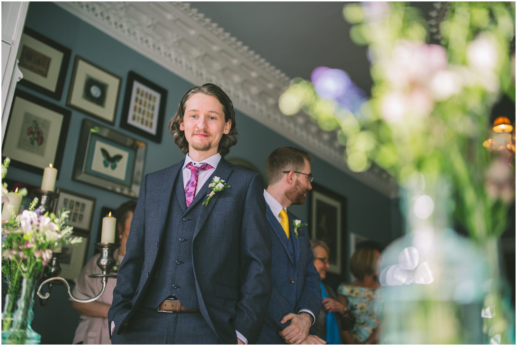 Groom waits nervously for his bride at Didsbury House
