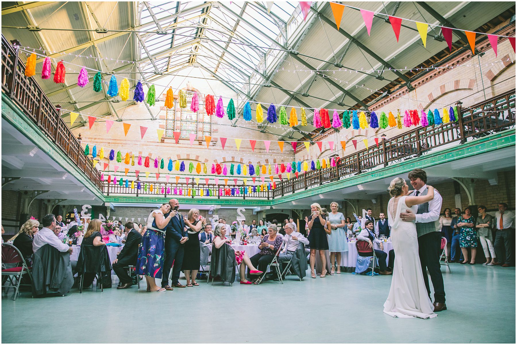 Bride and Groom share their first dance at Victoria Baths