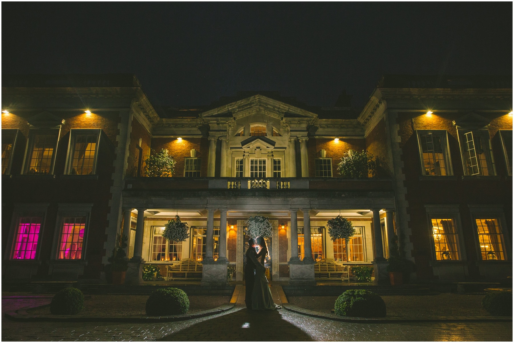 Eaves Hall Wedding Photography at Night