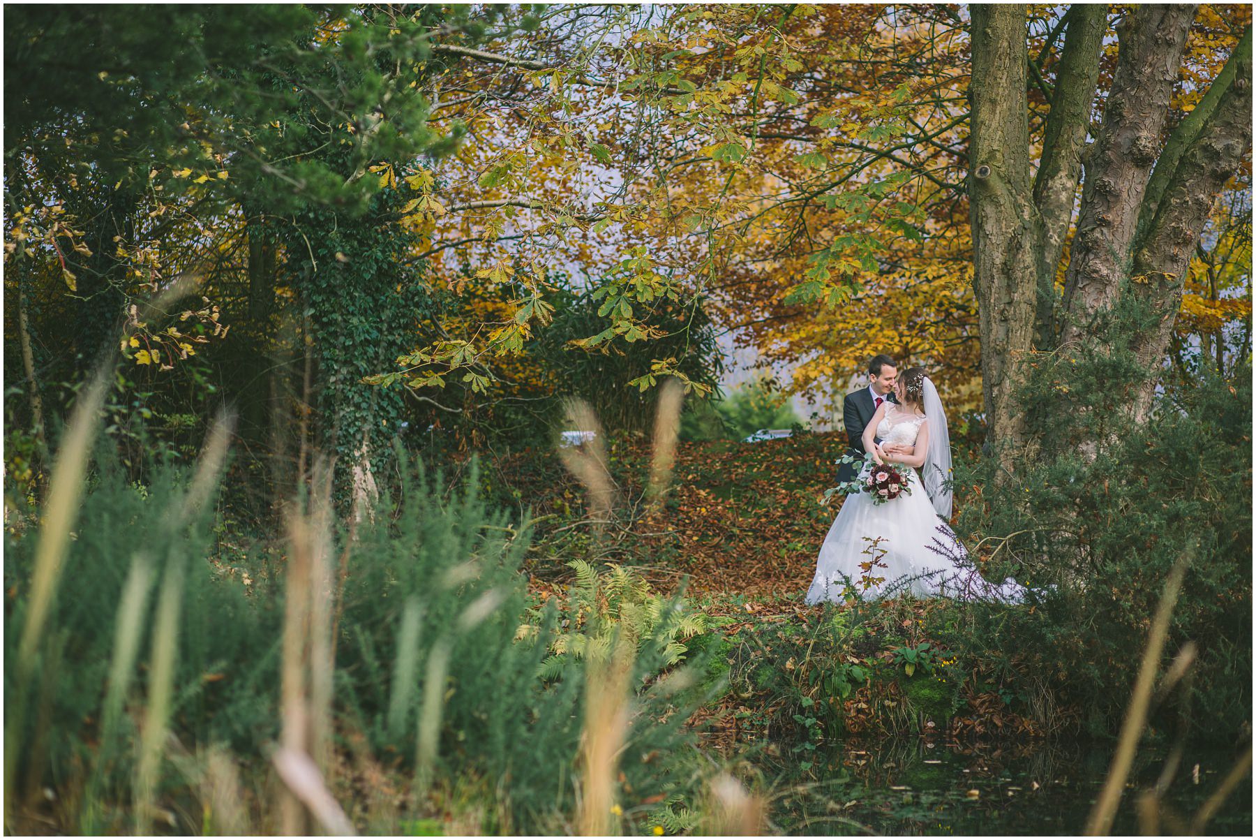 Wedding portraits at The Oak Tree Of Peover