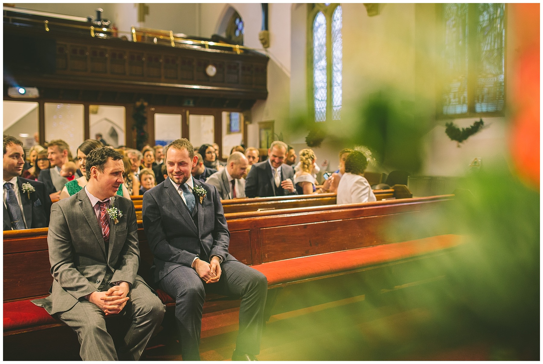 Best man helps calm the nerves of the groom at ramsbottom wedding