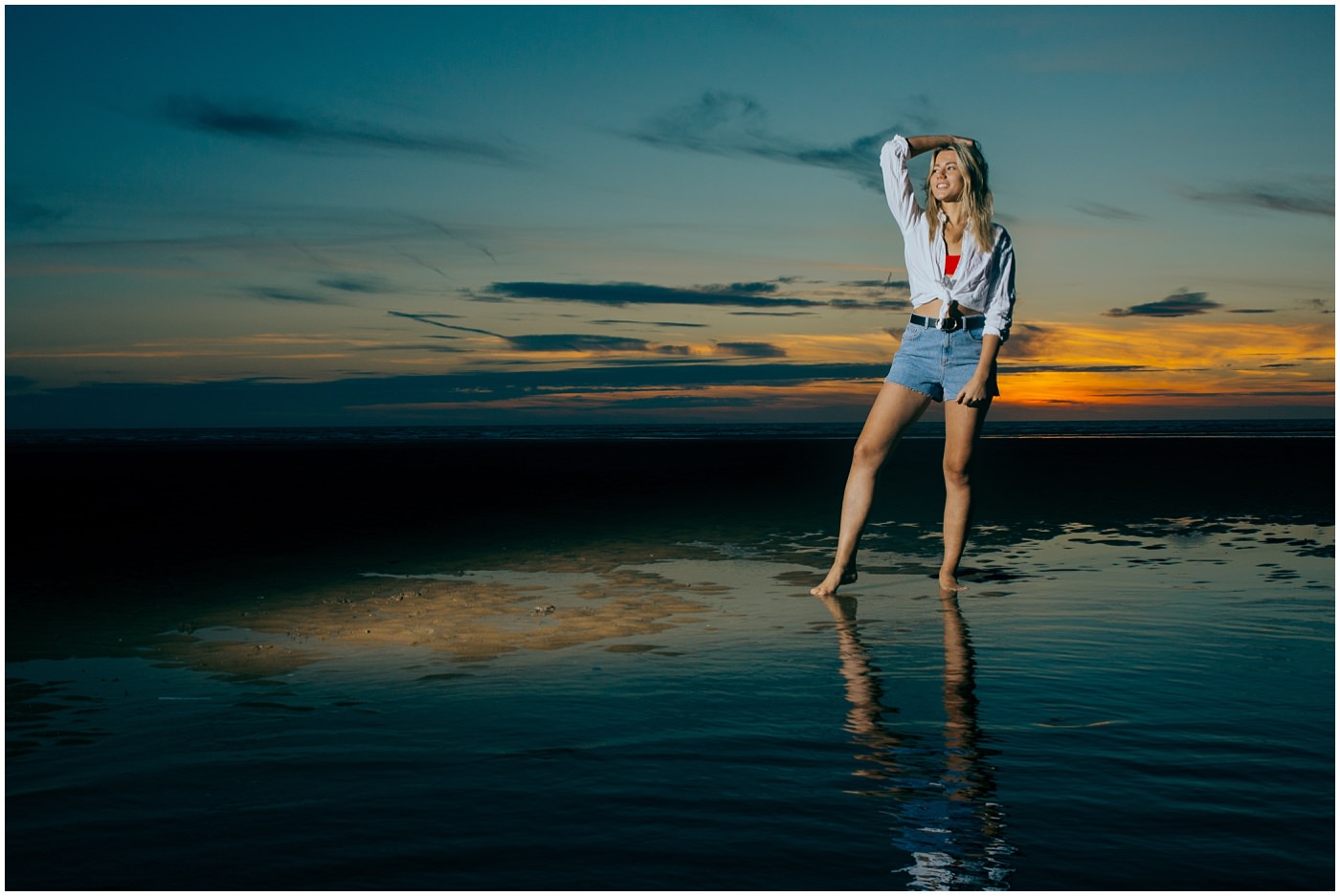 Portrait photography at Formby beach