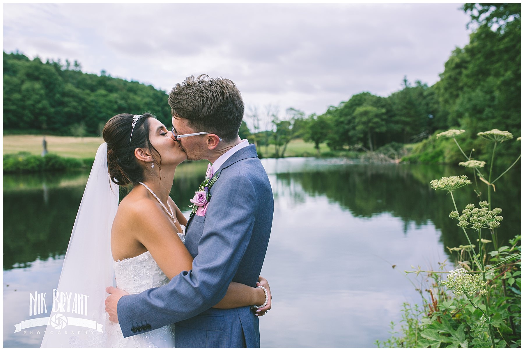 Shrigley Hall Wedding Photography by the lake