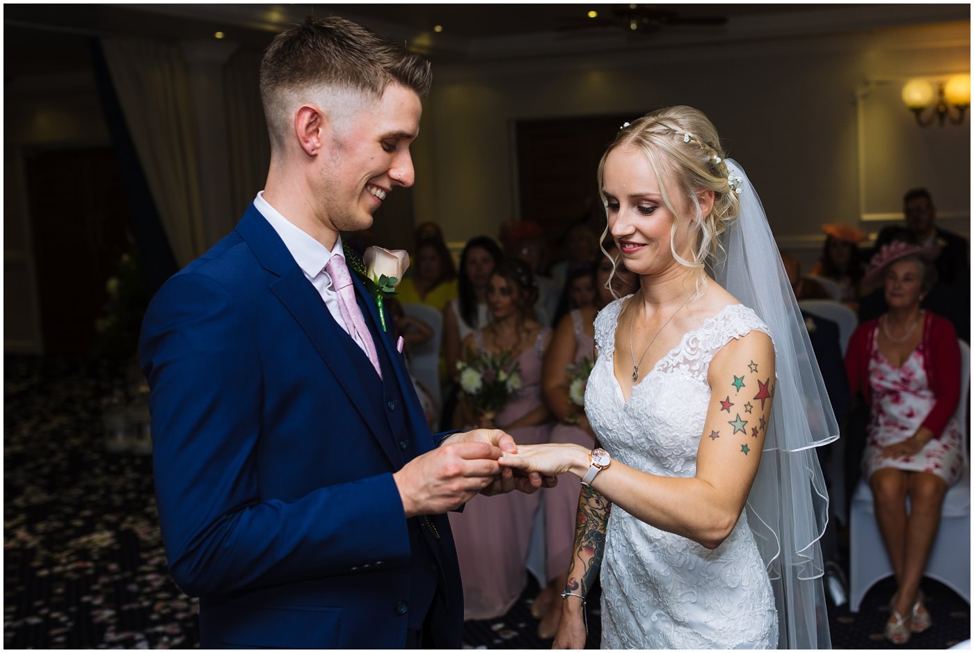 wedding ring exchange at waterton park