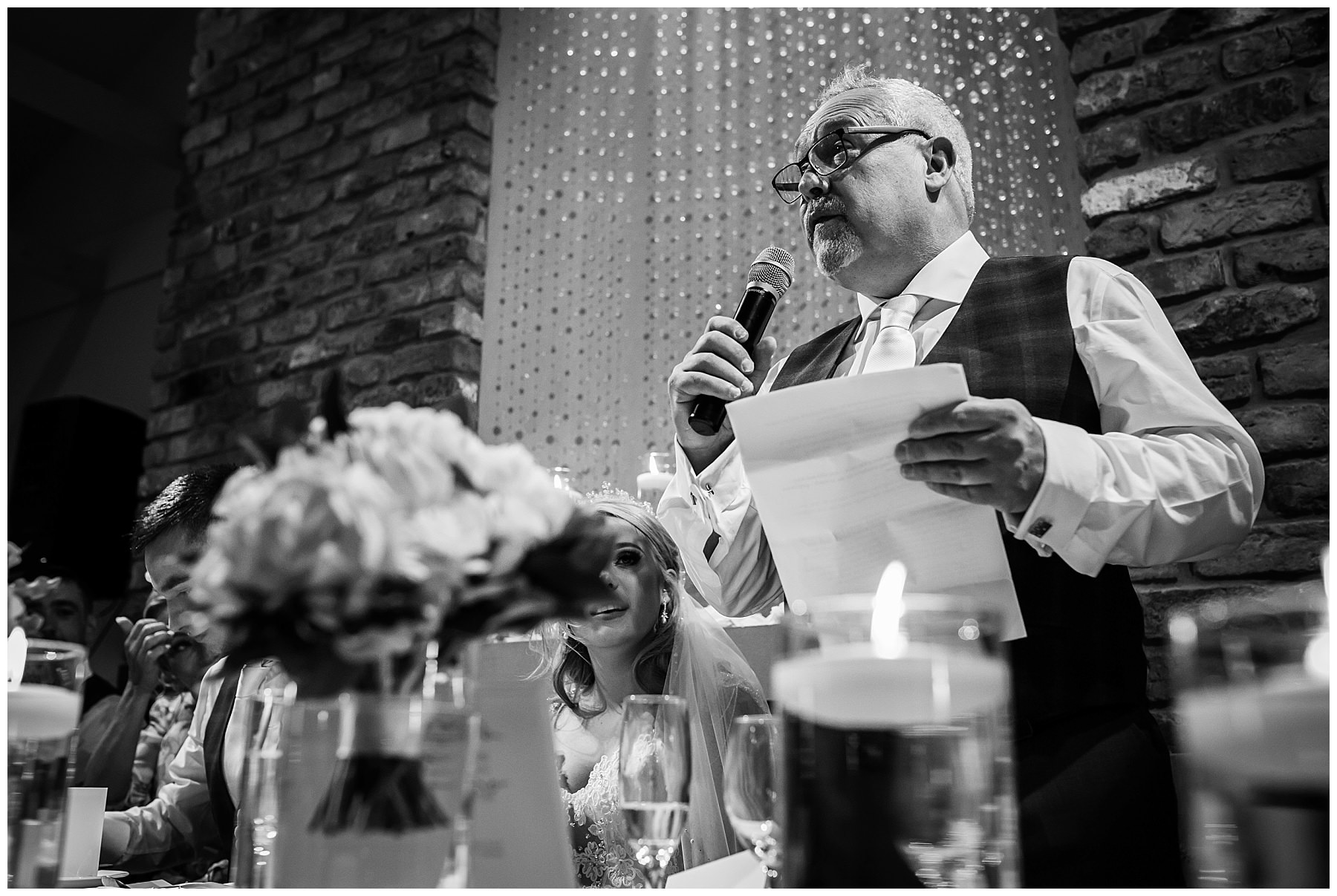 Father of the brides speech at Bartle hall