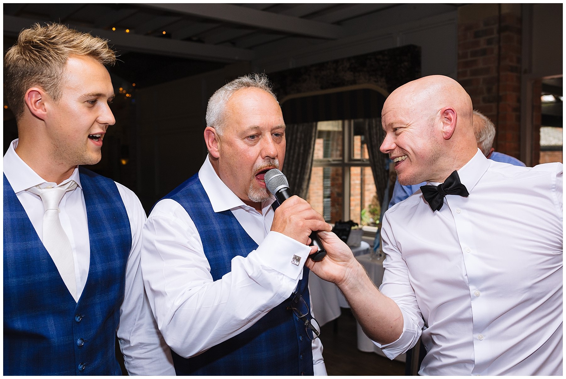 Father of the bride singing at bartle hall