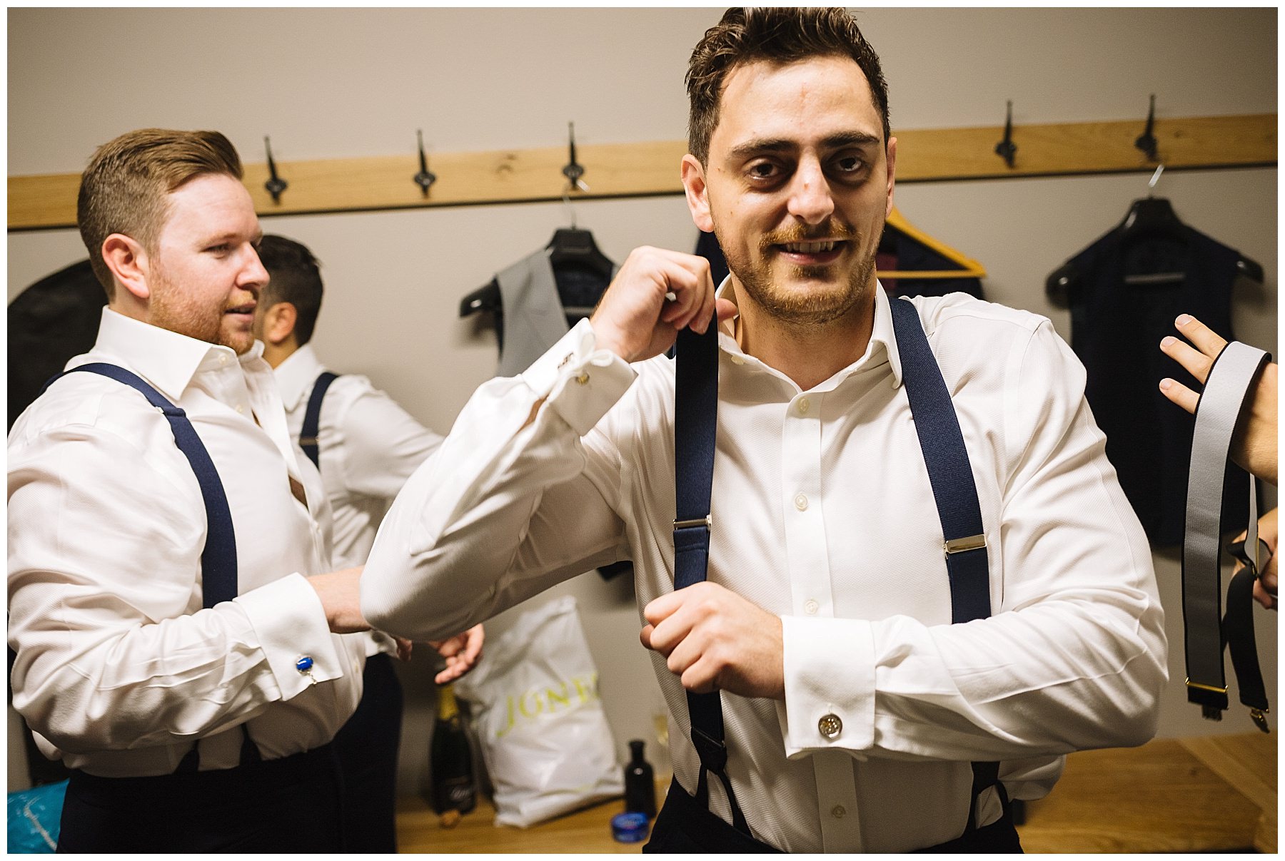 Groom puts on braces for pryors hayes wedding