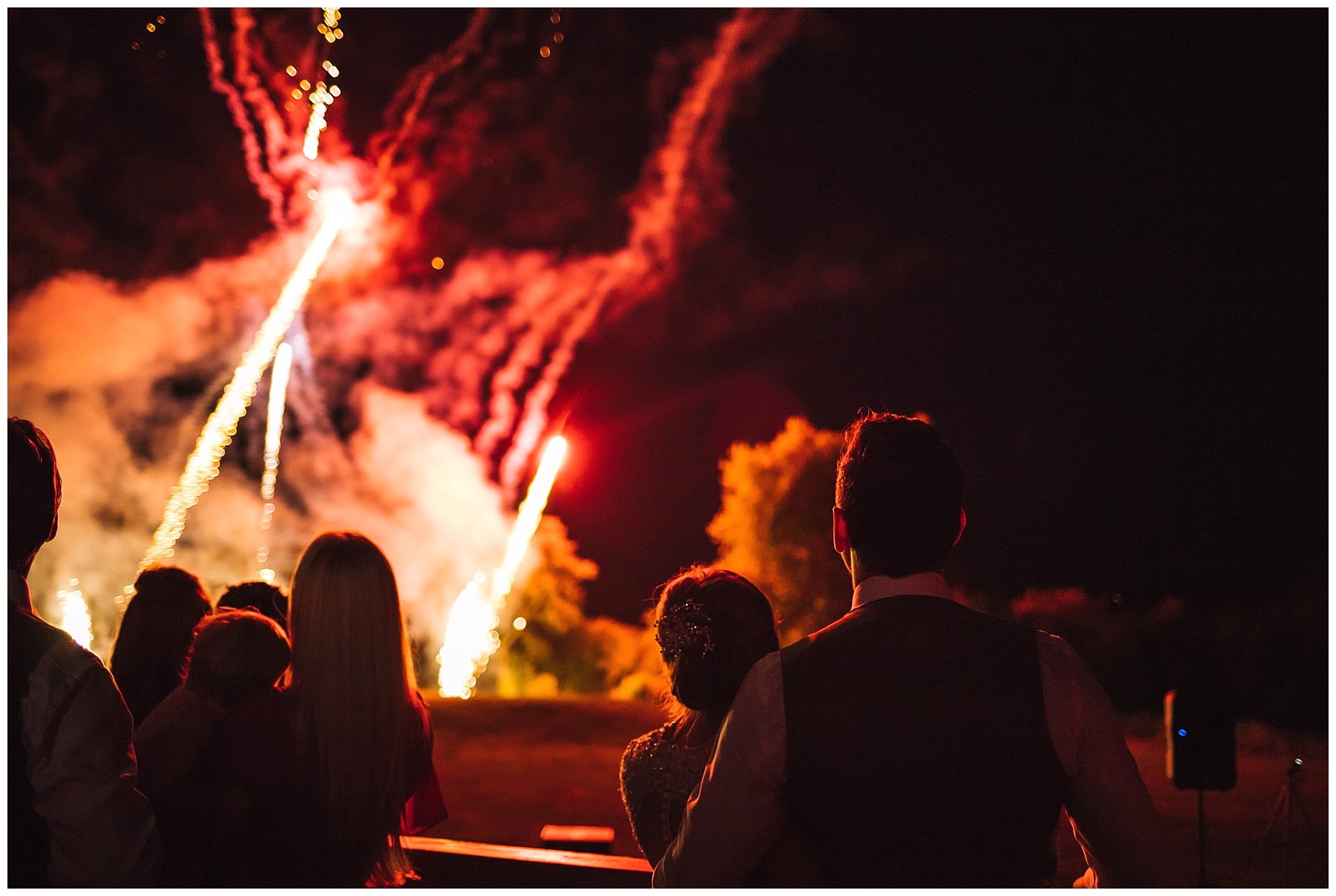 Ending the wedding celebrations with fireworks