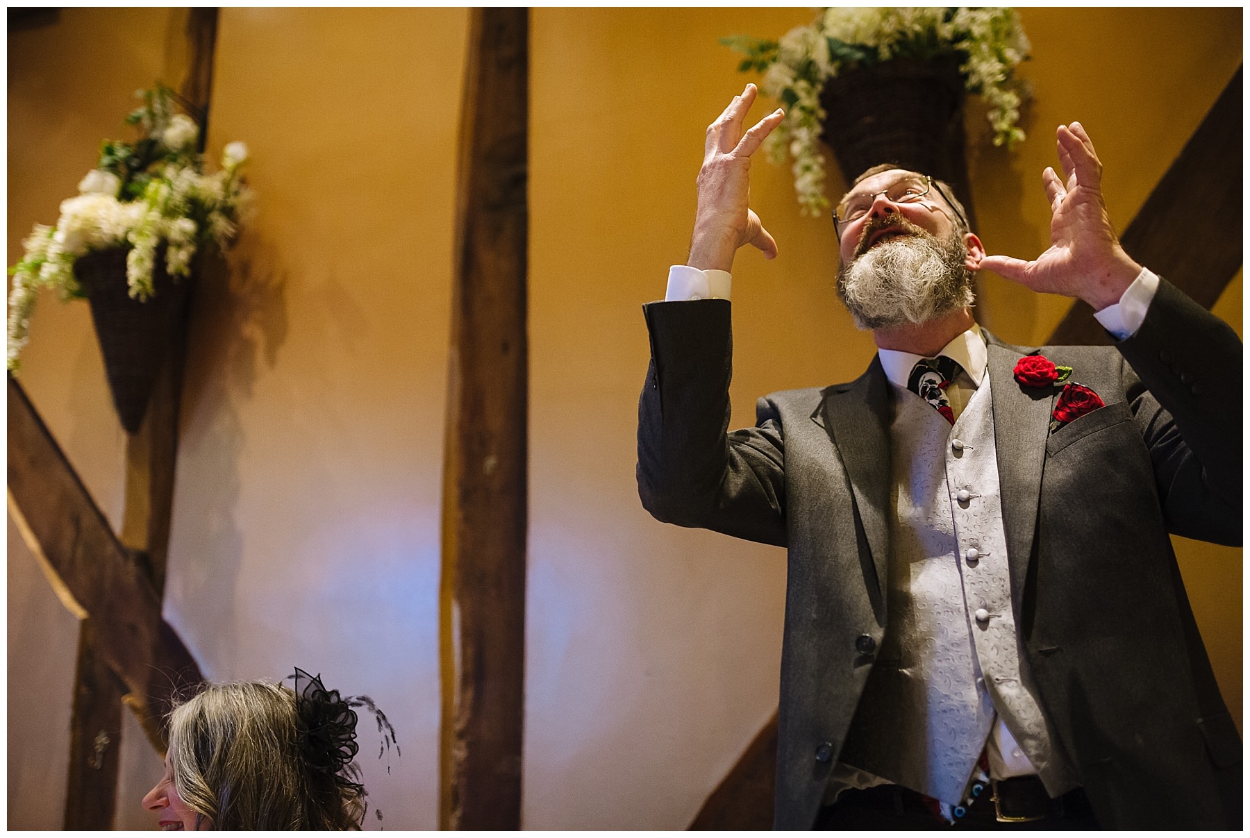 Father of the bride gives animated speech