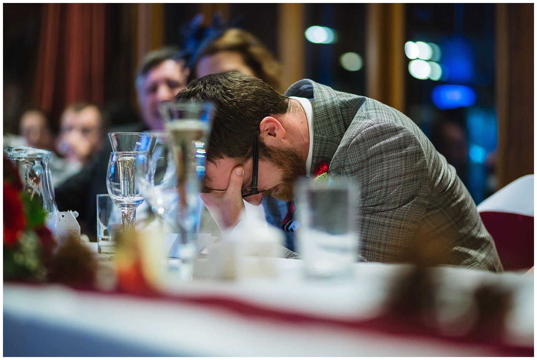 Groom reaction to speeches