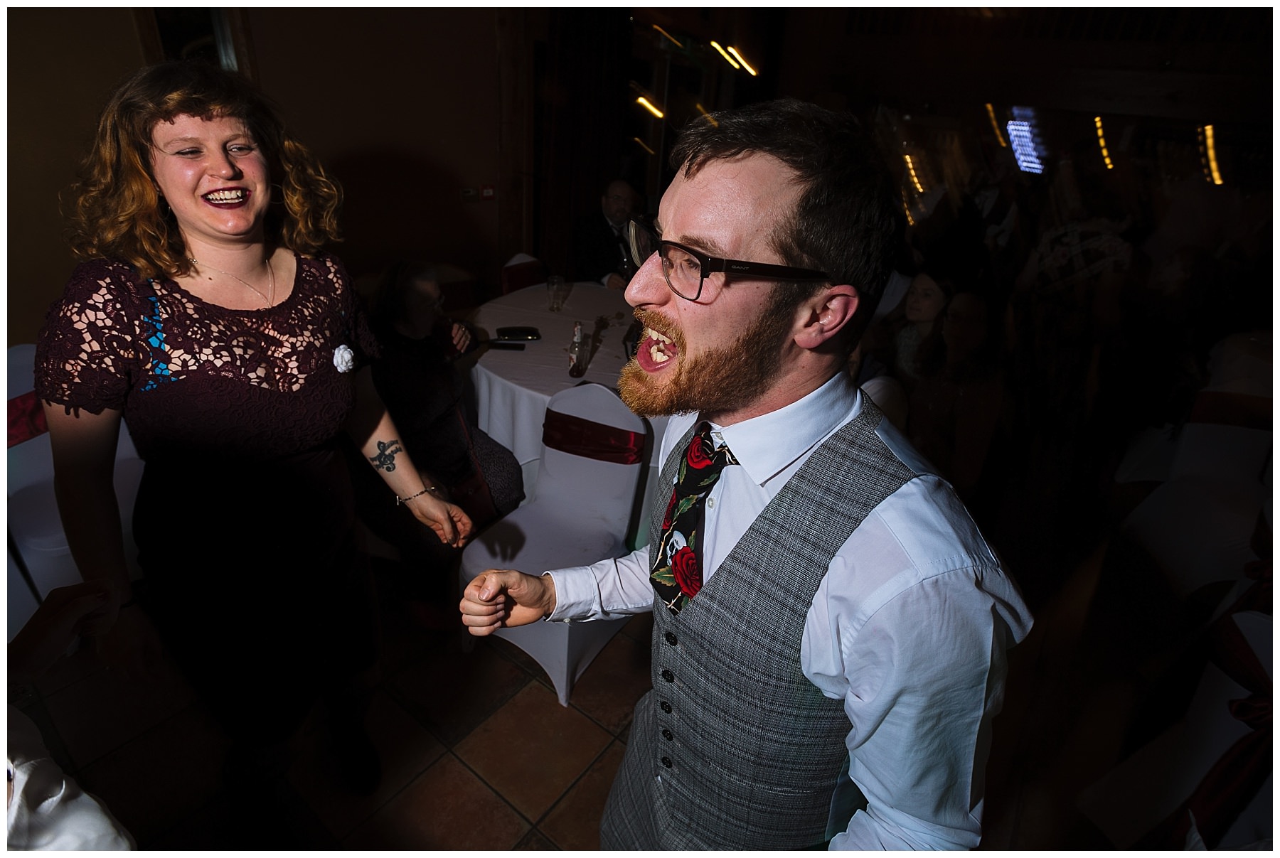 Groom loving it on the dance floor