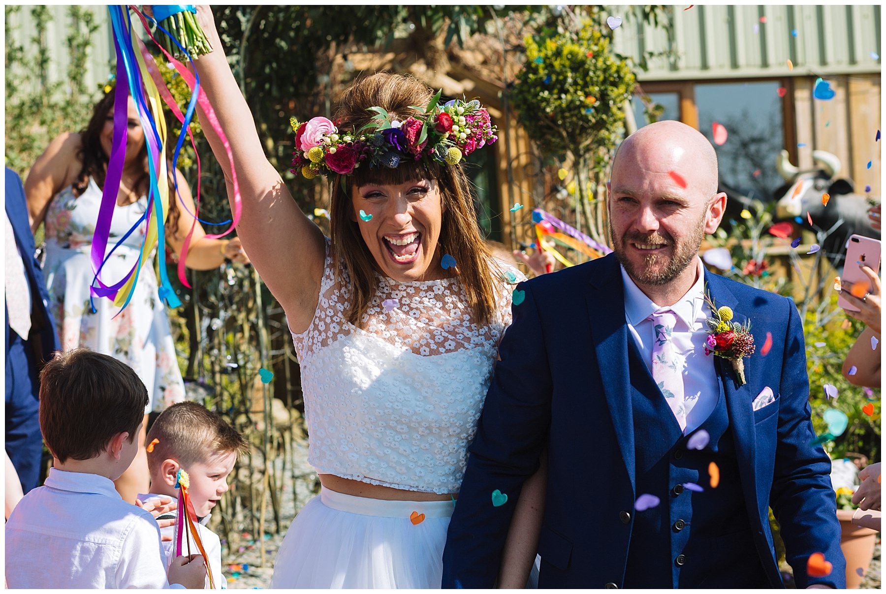 celebrations and colourful confetti at the wellbeing farm