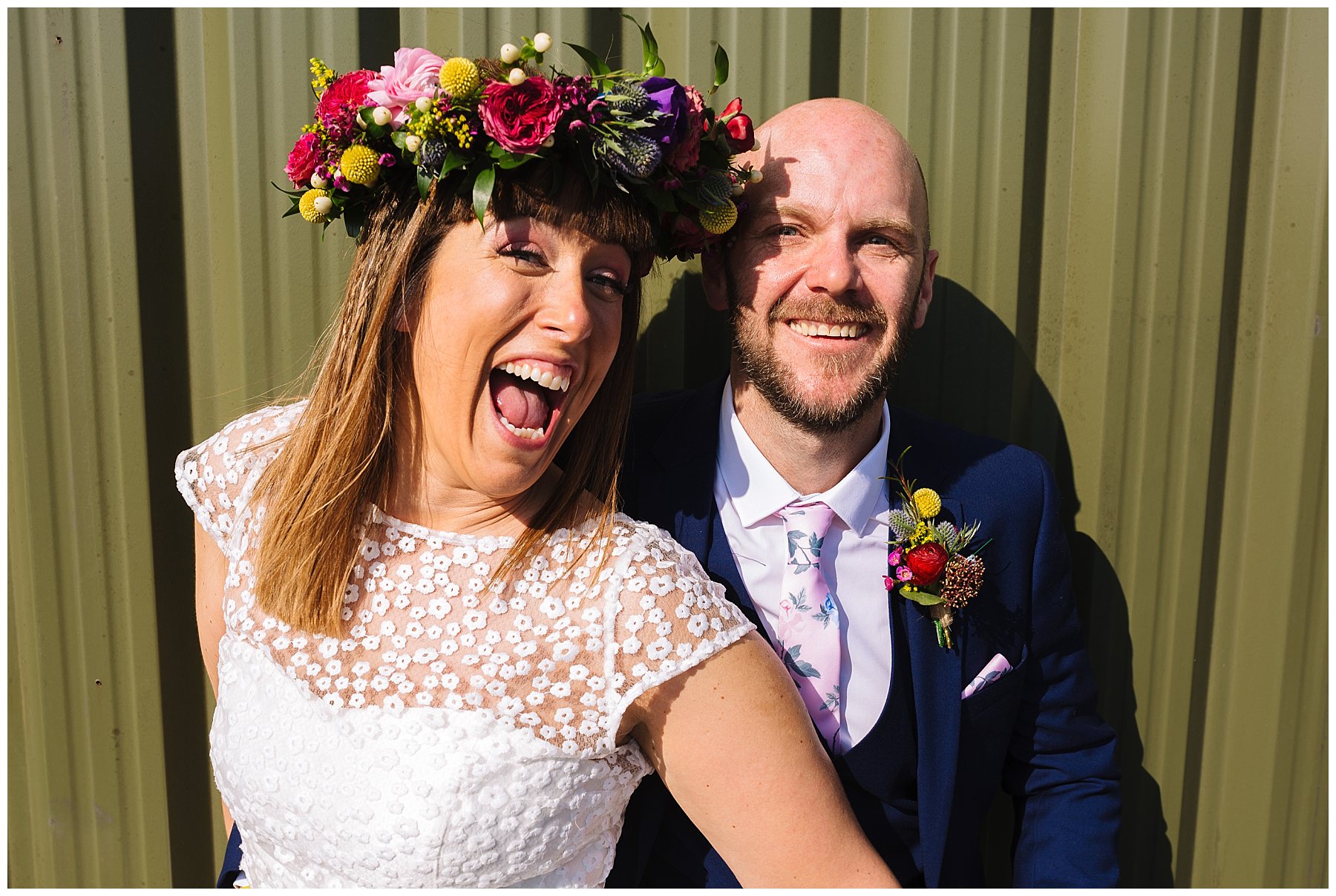 bride and groom at the wellbeing farm