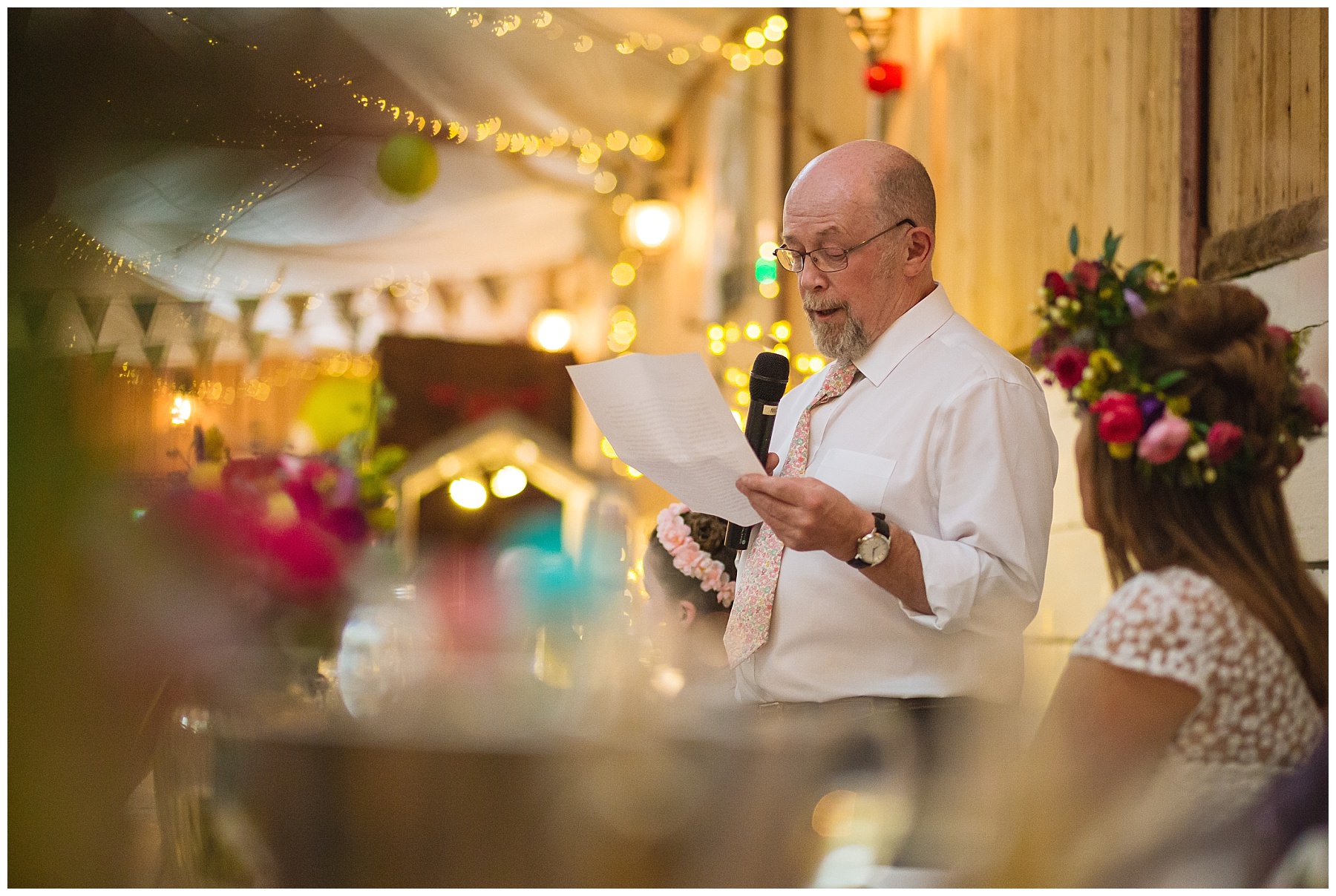 Father of the brides speech at wellbeing farm wedding in bolton