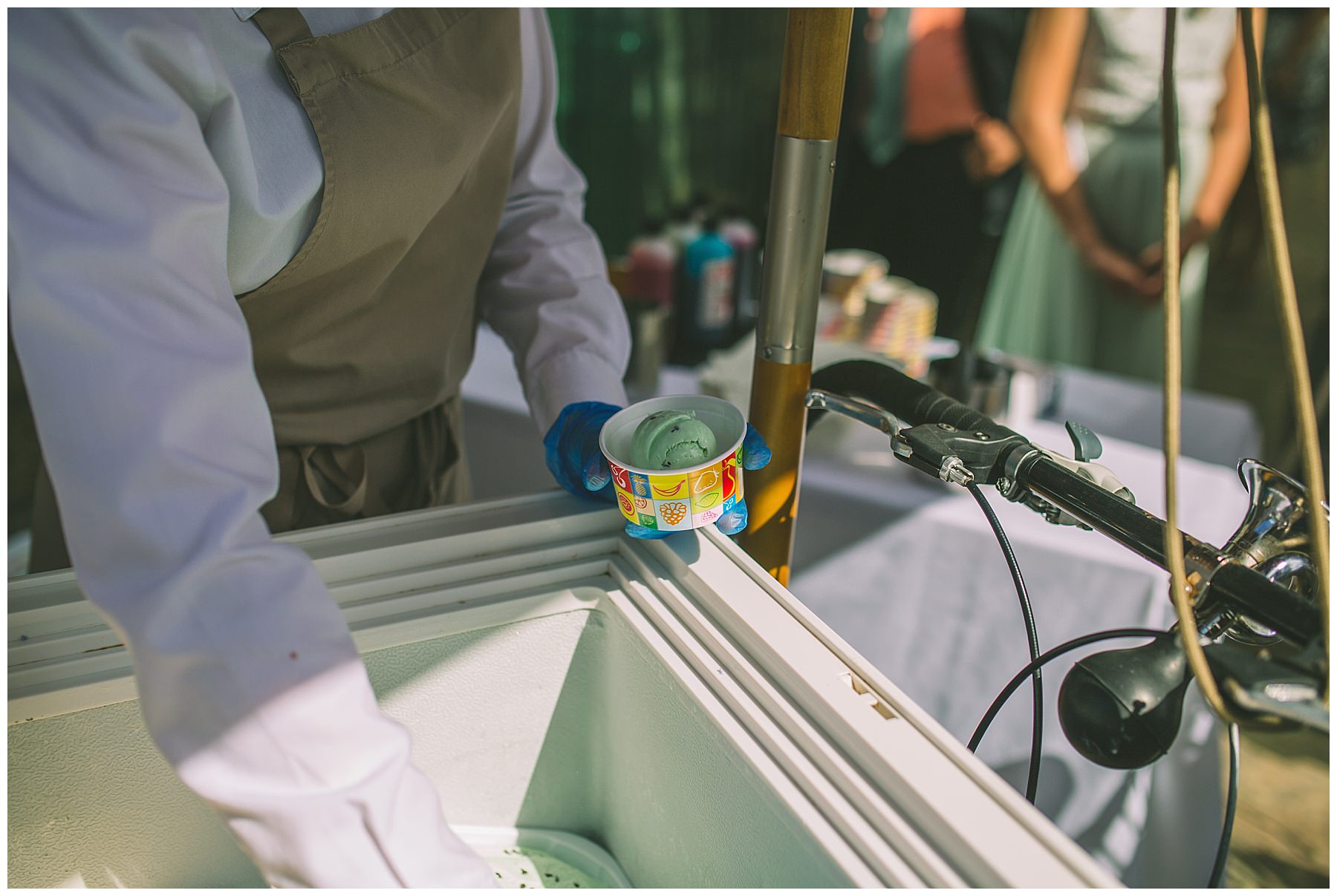 Wedding ice cream at Rivington barn