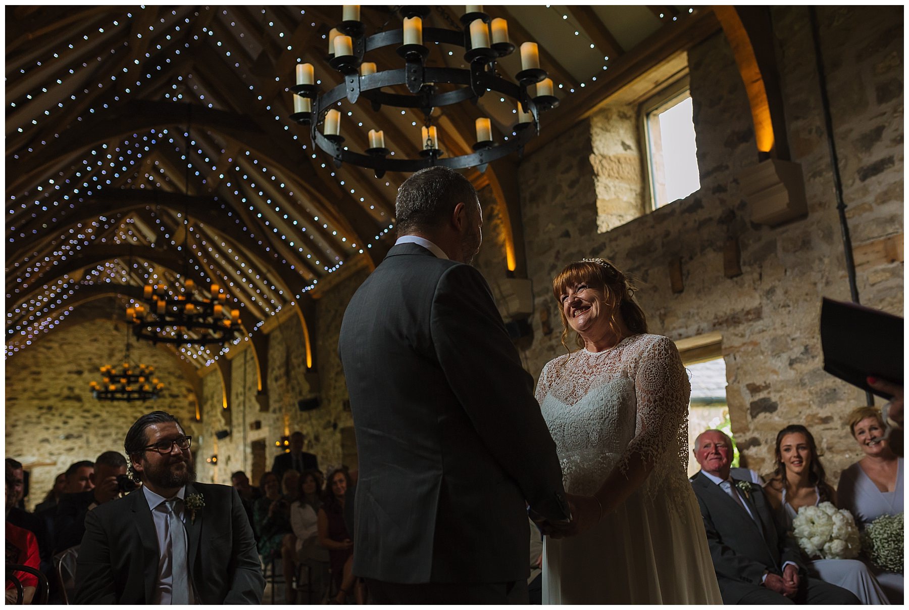 wedding ceremony in the beautiful healey barn