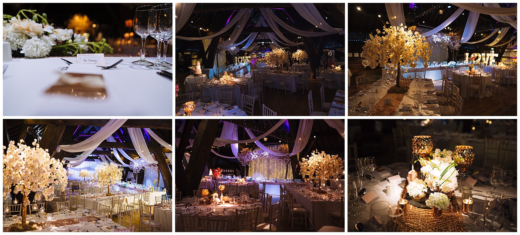 Stunning rivington barn deccorated for a wedding by scene my event