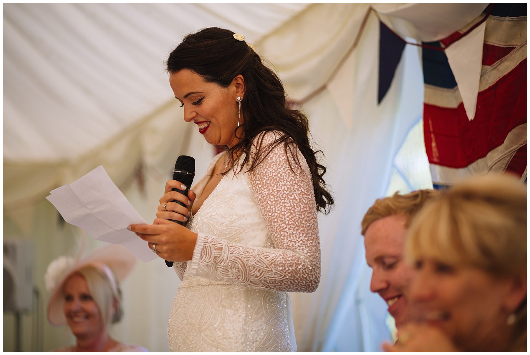 Bride breaks traditions by giving a speech at her wedding