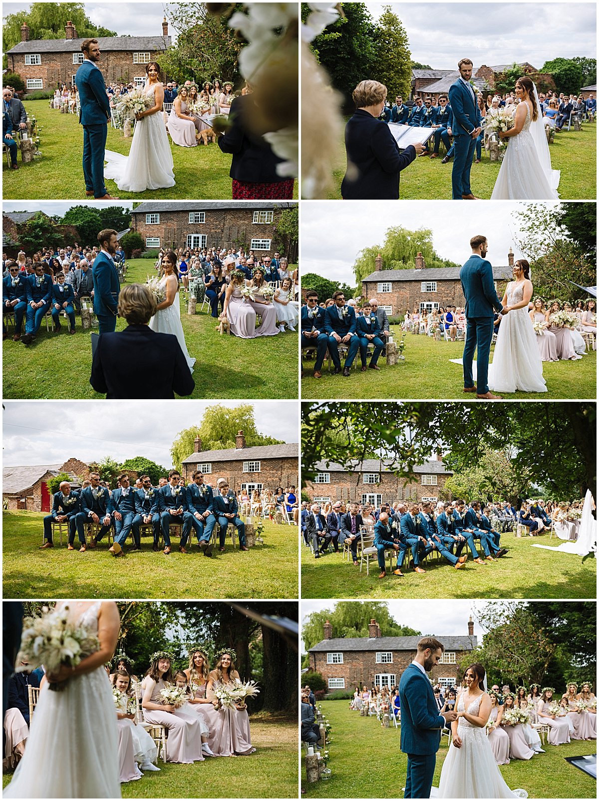 Beautiful summer outdoor ceremony at stock farm