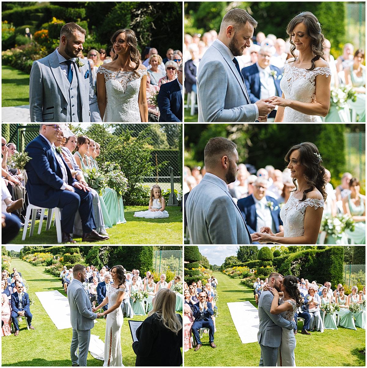 outdoor ceremony at arley hall in cheshire